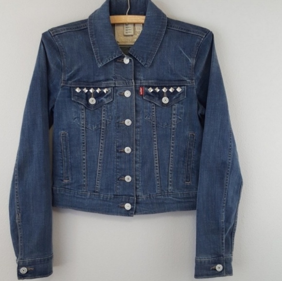 Levi Strauss Trucker Denim Jean Jacket Stud XS - Picture 2 of 7